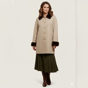 Vintage Fitz Union Made 60s Faux Fur Lined Pea Coat